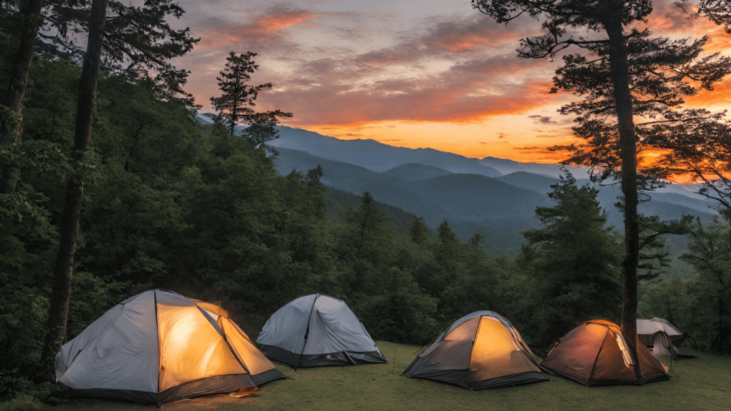 Tents in the Smoky Mountains
